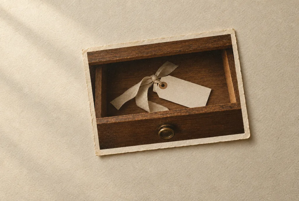 Placeholder close view of a paper scrap on a desk